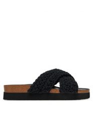 DeeZee Klapki MXCR-211 Czarny. Czarne klapki damskie DeeZee, bez wzorów, z materiału, bez obcasa, bez zapięcia. Za 149.99 zł.