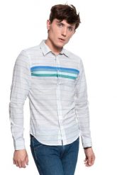 KOSZULA WRANGLER LS 1 PKT SHIRT BEIGE MELANGE W5F11SXA9 112130111. Brązowe koszule męskie Wrangler, m, bez wzorów, z materiału, bez kołnierzyka, bez ramiączek. W wyprzedaży za 59.99 zł.