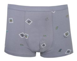 Obcisłe Bokserki, Majtki z Elastanem - Alties - Popielate, Znaczek Pocztowy. Szare bokserki męskie Alties, bez wzorów, z bawełny. Za 35.00 zł.