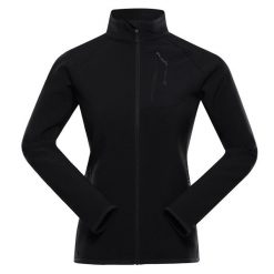 Bluza damska turystyczna szybkoschnąca Alpine Pro Morwa. Czarne bluzy damskie Alpine Pro, bez wzorów, bez ramiączek, bez kaptura. W wyprzedaży za 299.00 zł.