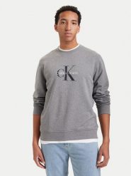 Calvin Klein Jeans Bluza LV04RG278G Szary ciemny Regular Fit. Szare bluzy męskie Calvin Klein Jeans, l, bez wzorów, z bawełny, bez ramiączek, bez kaptura. Za 369.99 zł.