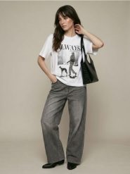 Jeansy wide leg comfort mid waist - szary. Szare jeansy damskie Sinsay, bez wzorów, z jeansu. Za 69.99 zł.