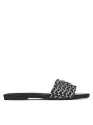 Juicy Couture Klapki HY24111-1 Czarny. Czarne klapki damskie Juicy Couture, bez wzorów, z materiału, bez obcasa, bez zapięcia. Za 159.99 zł.