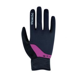 Długie rękawice Roeckl Mori. Fioletowe rękawiczki damskie ROECKL, bez wzorów. Za 204.50 zł.