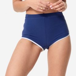 Dół kostiumu kąpielowego surfingowego damski Olaian Caro. Niebieskie bikini OLAIAN, bez wzorów, z elastanu. Za 59.99 zł.