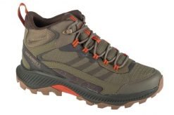 Buty trekkingowe męskie, Speed Strike 2 Mid WP. Zielone trekkingi męskie Merrell, z materiału, bez zapięcia. Za 659.15 zł.