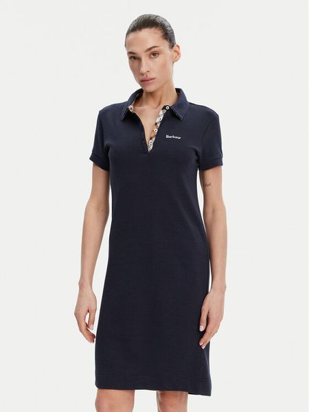 Barbour Sukienka codzienna LDR0416NY13 Granatowy Regular Fit. Niebieskie sukienki damskie Barbour, na co dzień, bez wzorów, z bawełny, bez kołnierzyka, bez ramiączek, proste. Za 339.99 zł.
