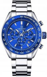 Zegarek Giewont Zegarek Męski Giewont Chronograph Sapphire Srebrno Niebieski GW9580-B3. Niebieskie zegarki męskie Giewont, bez wzorów. Za 227.61 zł.