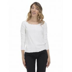 Koszulka na co dzień na siłownię. Białe bluzki damskie LEONE 1947 APPAREL, bez wzorów, sportowe, bez kołnierzyka, bez ramiączek. W wyprzedaży za 109.46 zł.