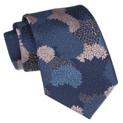Klasyczny Krawat Męski - ALTIES - Kwiaty, Stonowane Kolory. Krawaty i muchy Alties, bez wzorów, z tkaniny, eleganckie. Za 49.00 zł.