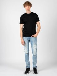 Les Hommes T-shirt | LF224300-0700-9000 | Grafic Print | Mężczyzna | Czarny. Czarne t-shirty męskie Les Hommes, m, bez wzorów, z bawełny, bez kołnierzyka, bez ramiączek. W wyprzedaży za 279.00 zł.