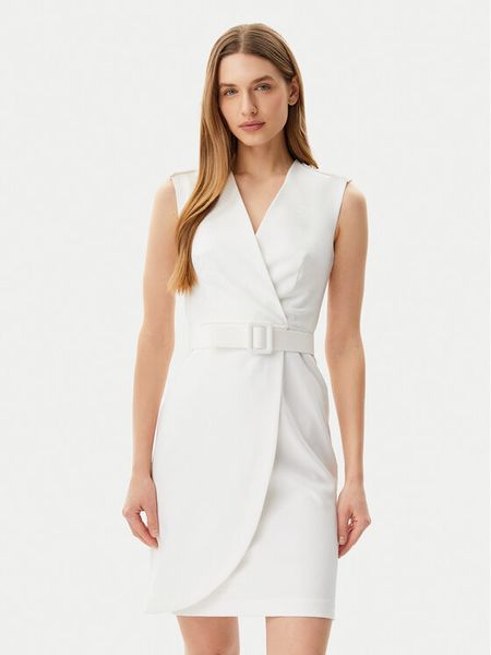 Artigli Sukienka koktajlowa ACAB000846 Écru Slim Fit. Sukienki damskie Artigli, bez wzorów, z syntetyku, wizytowe, bez kołnierzyka, bez ramiączek. Za 309.99 zł.