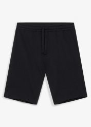 Bermudy dresowe o kroju loose fit (2 pary). Czarne spodnie sportowe męskie bonprix, m, bez wzorów, z dresówki. Za 114.99 zł.