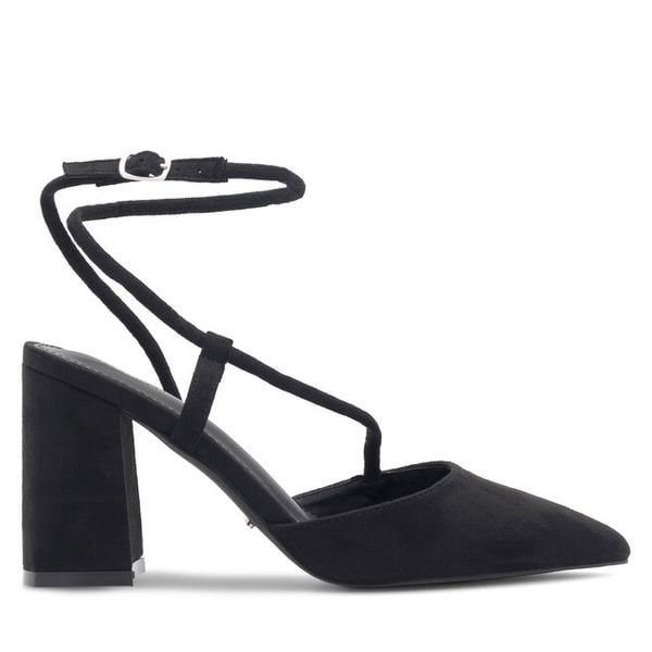 Czółenka DeeZee. Czarne czółenka damskie DeeZee, bez wzorów, bez obcasa, bez zapięcia. Za 77.99 zł.