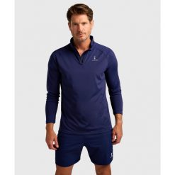 Koszulka z długim rękawem męska Performance. Niebieskie bluzy męskie NORDICDOTS, l, bez wzorów, z elastanu, sportowe, bez ramiączek, bez kaptura. Za 365.00 zł.