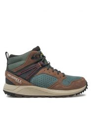 Merrell Trapery Wildwood Mid Ltr Wp J068031 Zielony. Zielone buty zimowe męskie Merrell, bez wzorów, ze skóry, bez obcasa, bez zapięcia. Za 359.99 zł.