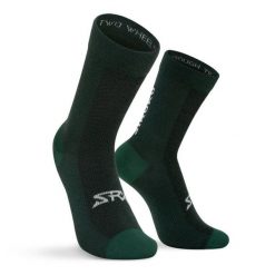 Skarpetki rowerowe unisex z wełną merino SRX Arbor Si. Zielone skarpety męskie SIROKO, bez wzorów, z wełny. Za 84.00 zł.