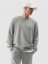 4F Bluza dresowa nierozpinana bez kaptura męska - szara XL. Szare bluzy męskie 4F, l, bez wzorów, z bawełny, klasyczne, bez ramiączek, bez kaptura. W wyprzedaży za 99.99 zł.
