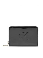 Calvin Klein Portfel K60K613059 Czarny. Czarne portfele damskie Calvin Klein, ze skóry. Za 169.99 zł.
