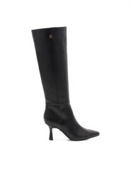 Nine West Kozaki MAIDA ZL23003-2CCP Czarny. Czarne kozaki damskie Nine West, bez wzorów, ze skóry, bez obcasa, na szpilce, bez zapięcia. Za 230.99 zł.