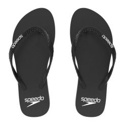 Klapki japonki damskie Speedo Flip Flop. Niebieskie klapki damskie Speedo, na lato, bez wzorów, z materiału, bez obcasa, bez zapięcia. Za 69.99 zł.