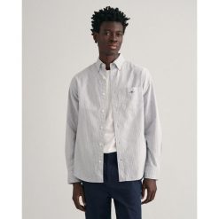 Koszula z długim rękawem Gant Classic Oxford stripe. Białe koszule męskie GANT, m, bez wzorów, ze skóry, eleganckie, bez kołnierzyka, bez ramiączek. Za 493.50 zł.
