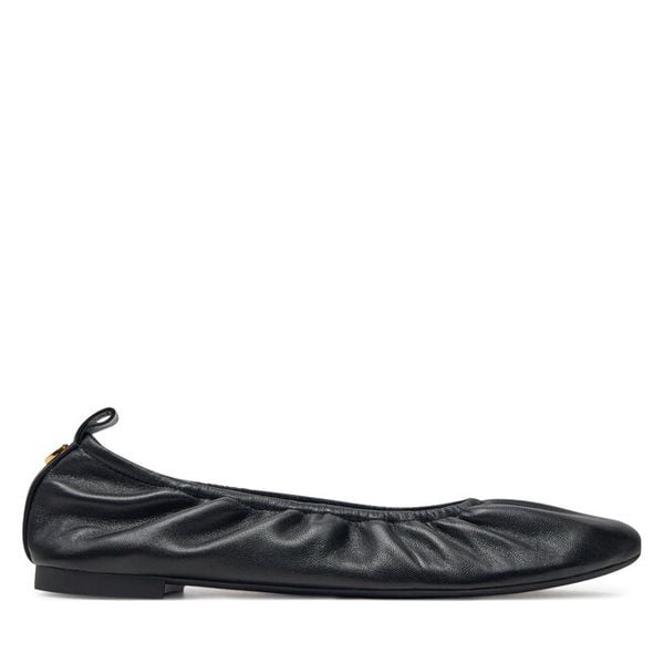 Baleriny Tory Burch. Czarne balerinki damskie Tory Burch, bez wzorów, bez obcasa, bez zapięcia. Za 542.99 zł.