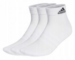 Skarpety stopki unisex Adidas 3 pary. Białe skarpetki damskie Adidas, bez wzorów, z bawełny. Za 42.00 zł.