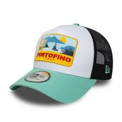 Czapka Trucker New Era NE Location Patch. Zielone czapki damskie New Era, bez wzorów, z bawełny. Za 178.50 zł.