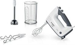 Mikser ręczny BOSCH MFQ 37470. Czarne blendery Bosch. Za 307.99 zł.