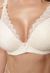 Beżowy Biustonosz z Efektem Push Up Quinata. Brązowe biustonosze Renee, bez wzorów. Za 39.99 zł.