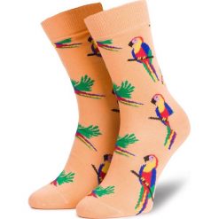 Skarpety Wysokie Unisex HAPPY SOCKS - PRO01-2700 Kolorowy Pomarańczowy. Brązowe skarpetki damskie Happy Socks, bez wzorów, z bawełny. Za 39.90 zł.