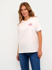 Kaffe T-Shirt Fie 10508888 Écru Oversize. T-shirty damskie Kaffe, xs, bez wzorów, z bawełny, bez kołnierzyka, bez ramiączek. Za 89.99 zł.