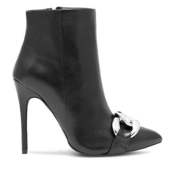 Botki Eva Minge. Czarne botki damskie Eva Minge, bez wzorów, bez obcasa, na szpilce, bez zapięcia. Za 329.99 zł.