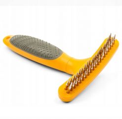 KIK ZGRZEBŁO SZCZOTKA DO SIERŚCI DLA PSA KOTA TRYMER DWURZĘDOWA Z 39 ZĘBAMI. Golarki i trymery KIK. Za 40.84 zł.