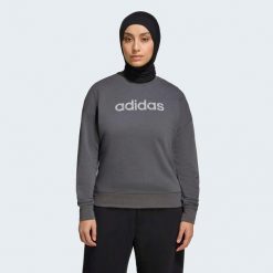 Bluza fitness damska ADIDAS. Szare bluzy damskie Adidas, m, bez wzorów, z materiału, eleganckie, bez ramiączek, bez kaptura. Za 179.99 zł.