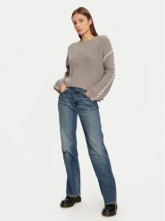 JDY Sweter Rosella 15329787 Szary Regular Fit. Szare swetry nierozpinane damskie JDY, l, bez wzorów, z syntetyku, bez kołnierzyka, bez ramiączek. Za 79.99 zł.