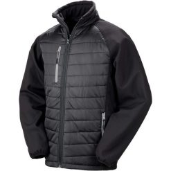 Kurtka Result Softshell Rembourrée Black Compass. Czarne kurtki męskie RESULT, m, bez wzorów, z poliesteru, bez kaptura. Za 201.45 zł.