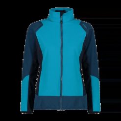 Kurtka damska turystyczna CMP 35A6936. Niebieskie kurtki sportowe damskie CMP, xs, bez wzorów, z materiału, bez ramiączek, bez kaptura, trekkingowe. Za 388.50 zł.