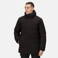 Kurtka uniwersalna męska Regatta Winterparka Yewbank Ii. Czarne kurtki męskie Regatta, m, bez wzorów, z syntetyku, klasyczne, z kapturem. Za 528.00 zł.