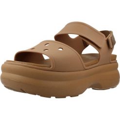 Sandały CROCS 211755C Brązowy. Brązowe sandały damskie Crocs, bez wzorów, z syntetyku, bez obcasa, bez zapięcia. Za 263.15 zł.