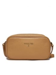 Patrizia Pepe Torebka 8B0185/L001-B685 Beżowy. Brązowe listonoszki damskie Patrizia Pepe, bez wzorów, ze skóry, bez dodatków. Za 529.99 zł.