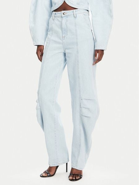 ROTATE Jeansy 1138251468 Niebieski Relaxed Fit. Niebieskie jeansy damskie ROTATE, bez wzorów, z bawełny. Za 519.99 zł.