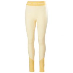 Damskie legginsy z merynosów Helly Hansen Lifa. Żółte legginsy damskie Helly Hansen, bez wzorów, z tkaniny. Za 422.00 zł.