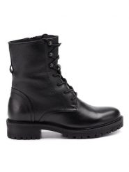 Geox Trapery D Hoara E D94FTE 00085 C9999 Czarny. Czarne trapery damskie Geox, ze skóry, bez zapięcia. Za 581.44 zł.