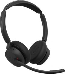 Słuchawki Jabra Evolve3 45 Zestaw słuchawkowy Bezprzewodowy Opaska na głowę Biuro/centrum telefoniczne USB Type-C Bluetooth Czarny (34599-999-899). Czarne słuchawki bezprzewodowe JABRA. Za 648.03 zł.