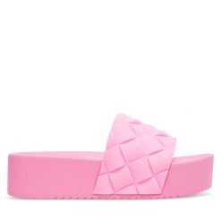 Klapki JENNY. Czerwone klapki damskie Jenny, bez wzorów, bez obcasa, bez zapięcia. Za 69.99 zł.