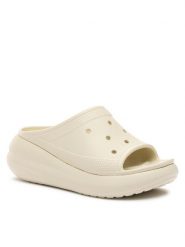 Crocs Klapki Crocs Crush Slide 208731 Beżowy. Brązowe klapki damskie Crocs, bez wzorów, z tworzywa sztucznego, bez obcasa, bez zapięcia. Za 169.99 zł.