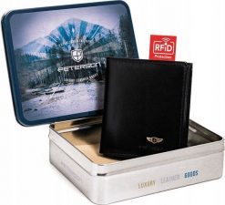 Peterson Pojemny skórzany portfel męski z systemem RFID Peterson NoSize. Portfele męskie Peterson, bez wzorów. Za 166.38 zł.