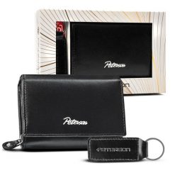 Zestaw prezentowy Peterson PTN SET-D-02-KCS czarny. Czarne portfele damskie Peterson, ze skóry. Za 87.99 zł.